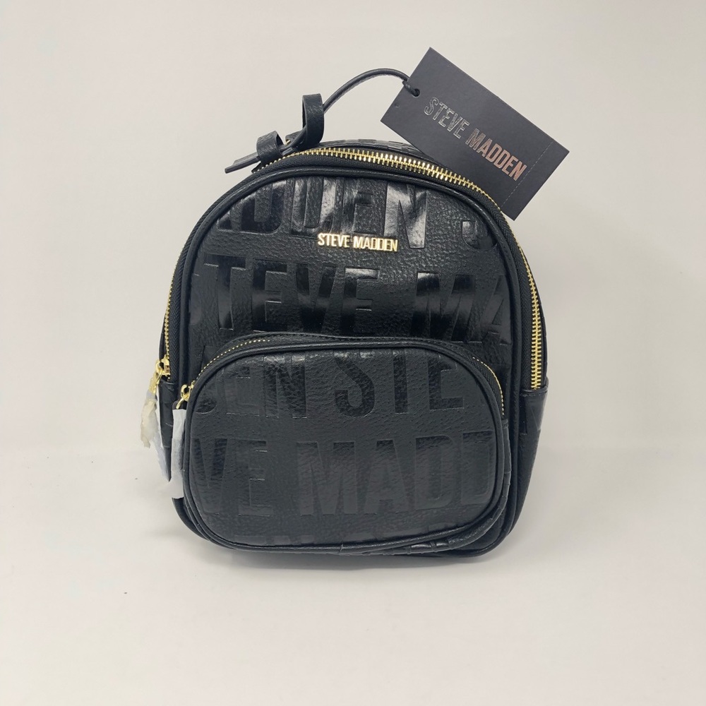 Steve Madden Small Black Backpack - Picture 1 of 6